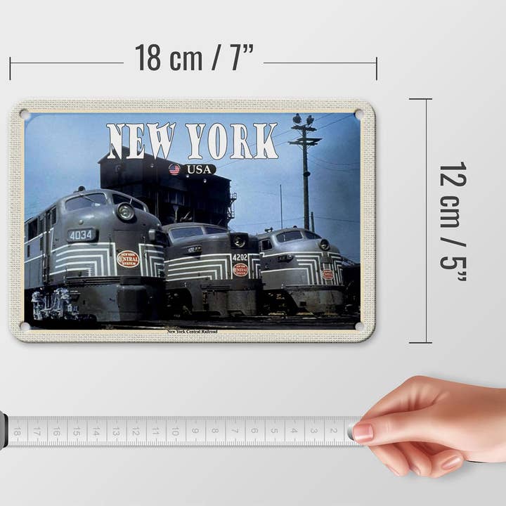 Femer - Wholesale Sign - New York New York Central Railroad Trains Travel 18x12 cm Tin Sign4