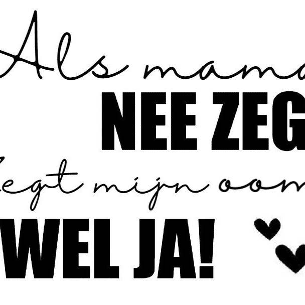 Strijkapplicatie oom zegt ja for wholesale by strijklogo's enzo