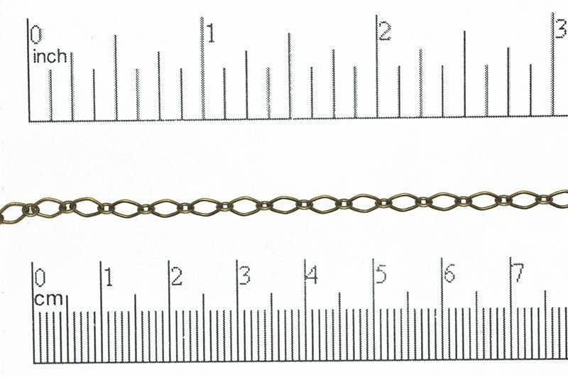 Continental Beads - Wholesale Craft Supplies - 4mm x 3mm Oval Link Cable Chain Sold by The Foot - CH 8290
