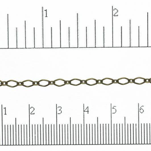 Continental Beads - Wholesale Craft Supplies - 4mm x 3mm Oval Link Cable Chain Sold by The Foot - CH 829