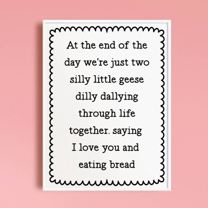 Två tokiga gäss' knasiga partryck för wholesale av Coffee and a Catfish