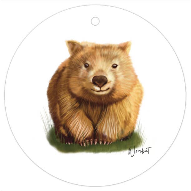 AGCTA1011: Wombat Gift Tag for wholesale by Australiana Gifts Co