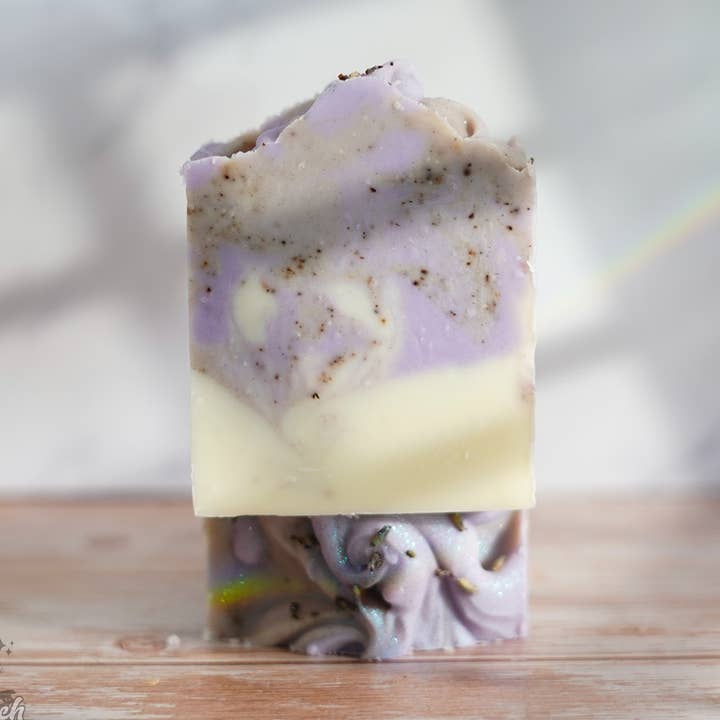 French Lavender Body Soap | lavender + alkanet + purple clay for wholesale by Quench Bear Soap