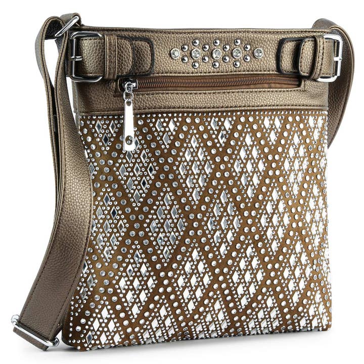 Handbag Express - Vente Sac à bandoulière – femme - Écharpe à bandoulière Diamond Bling10