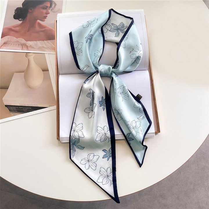 ACCITY - Wholesale Head Scarf - Women's - FASHIONABLE DOUBLE-LAYER RIBBON ANGLED HEAD SCARF_CWASC15157