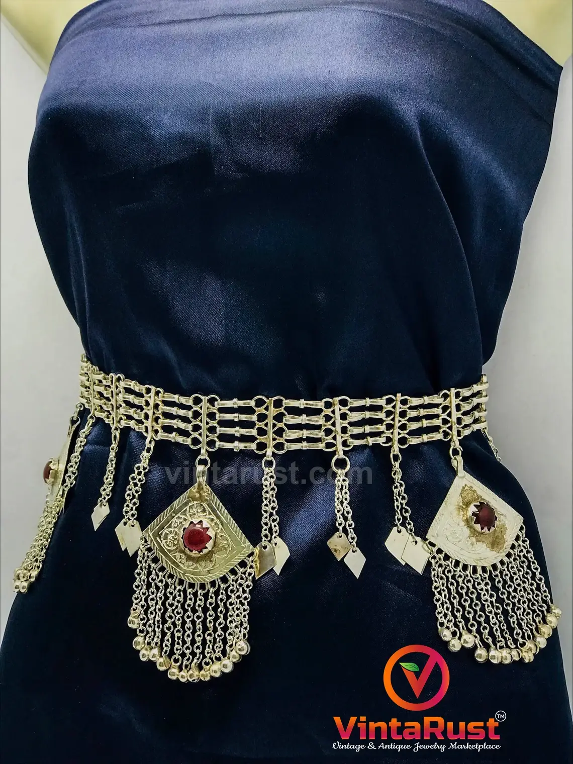 vintarust - Wholesale Belt - Women's - Tribal Boho Belly Chain, Afghan Kuchi Belly Dance Belt7