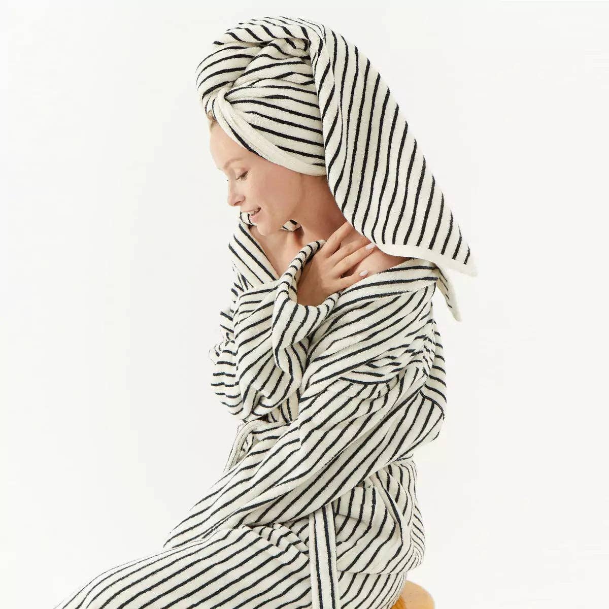 The Loomia - Wholesale Bath Towel - Melika Turkish Cotton Striped Terry Towel7