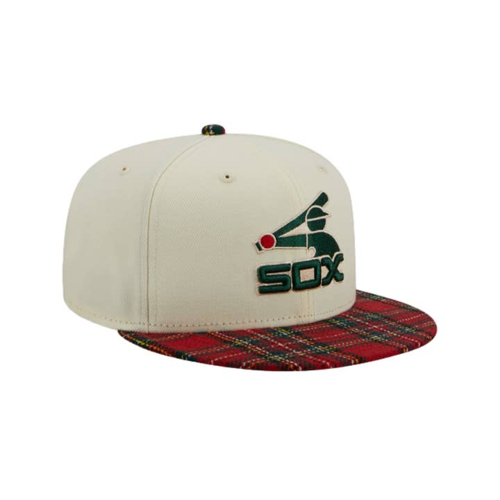 CHICAGO WHITE SOX 9FIFTY NEW ERA PLAID VISOR SNAPBACK HAT for wholesale by Rat City Sk8 Shop