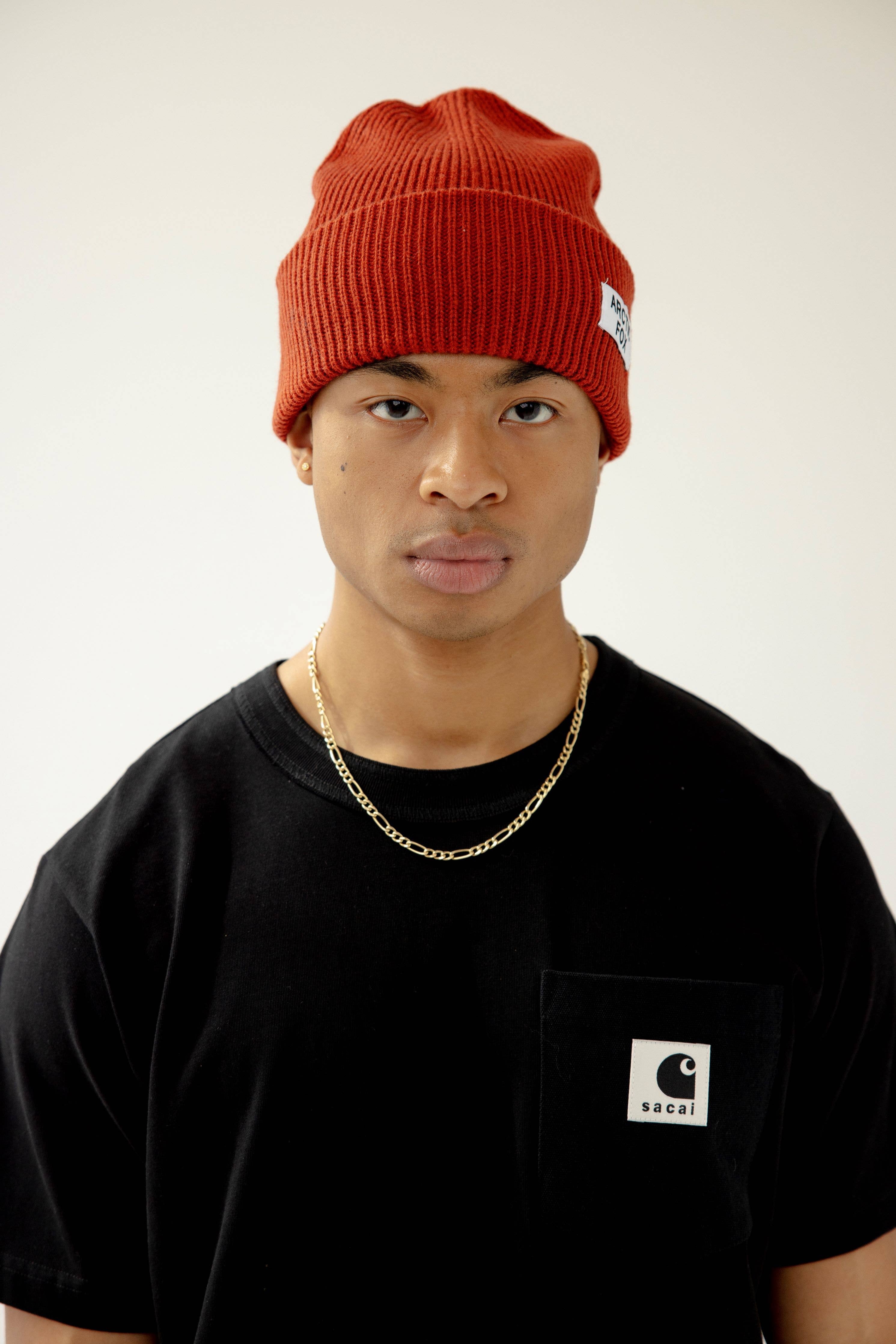 ARCTIC FOX & CO. – wholesale Mössa - Unisex – Återvunnen flaska mössa - djup terrakotta - AW256