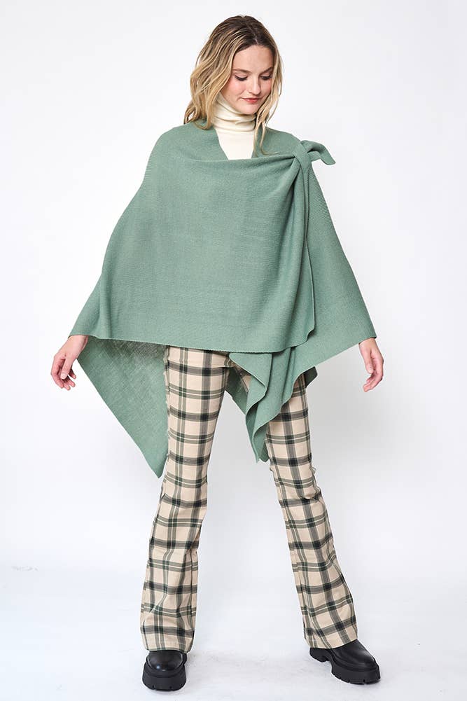 Hana - Venta al por mayor Poncho - Mujer - Ruana sólida con correa para el hombro66