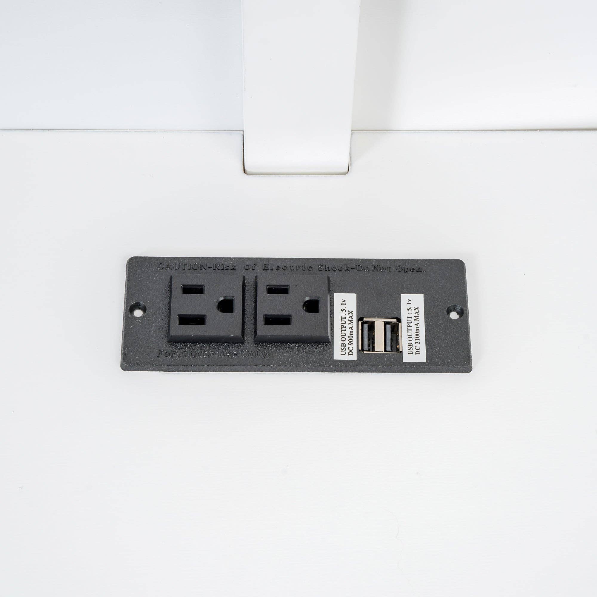 39F Inc. - Wholesale Bed - Full Size White Daybed with Storage Shelves USB and Trundle11