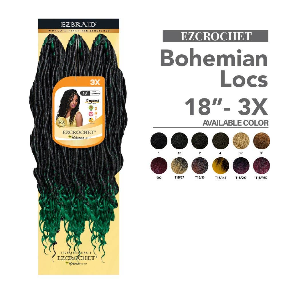 EZBRAID UK - Wholesale Hair Extensions - Bohemian LOCS 18" - 3X VALUE13