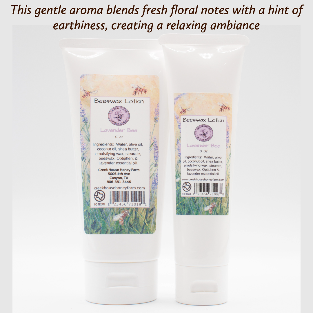 Creek House Honey Farm – Großhandel Hand- & Körperlotion – Alles natürliche Bienenwachs-Lotion | 3 oz Tube | 6 oz Tube5