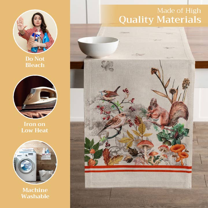 Maison d'Hermine - Design in Every Thread - Wholesale Table Runner - Table Runner 100% Cotton - Single Layer - Recolte Fall2