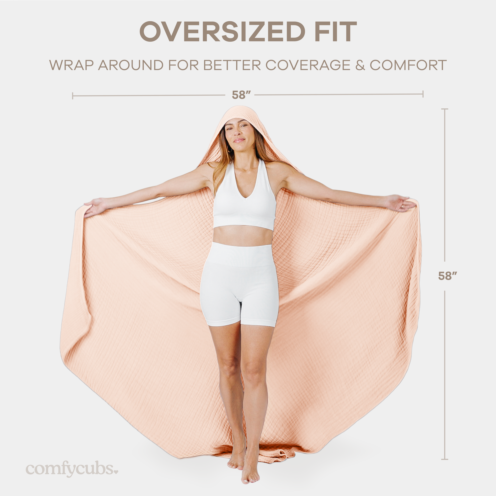 Comfy Cubs - Wholesale Bath Towel - Adult Hooded Towel, Large Hoodie Blanket by Comfy Cubs
25