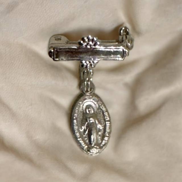 Zsa Zsa & LoLLi Monogram Blanks - Wholesale Lapel Pin/Button - Kids - Pendant of Protection - Mary Medal Gold or Silver0