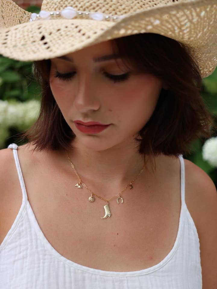 Midwest Cowgirl Charm Necklace for wholesale by The Langley Co.