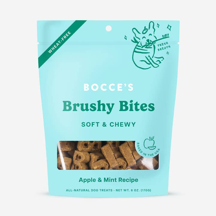 Brushy Bites Soft & Chewy Treats for wholesale by Bocce's Bakery