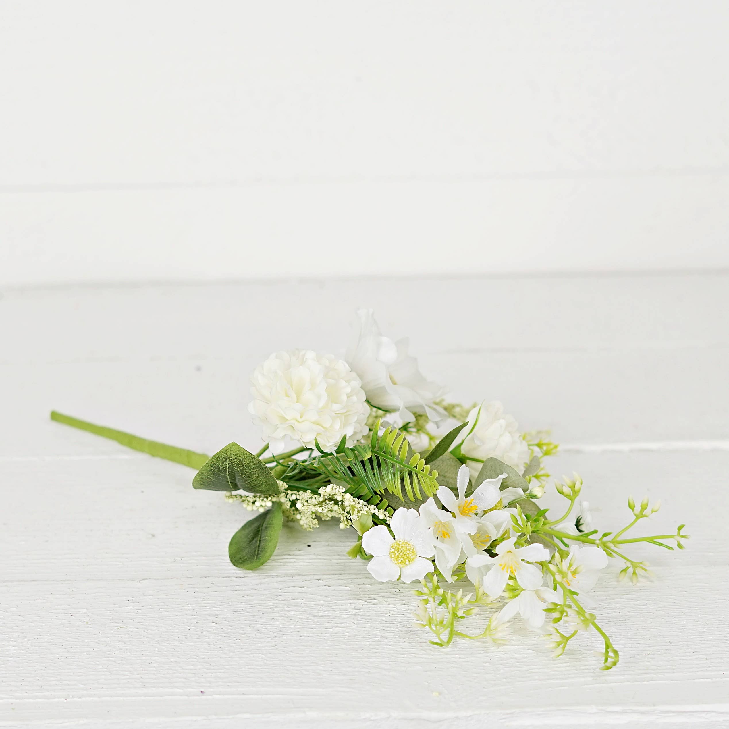 Holiday Depot Inc. - Wholesale Artificial Flowers - 35261- 16in Bush-White Anemone with Carnations-8