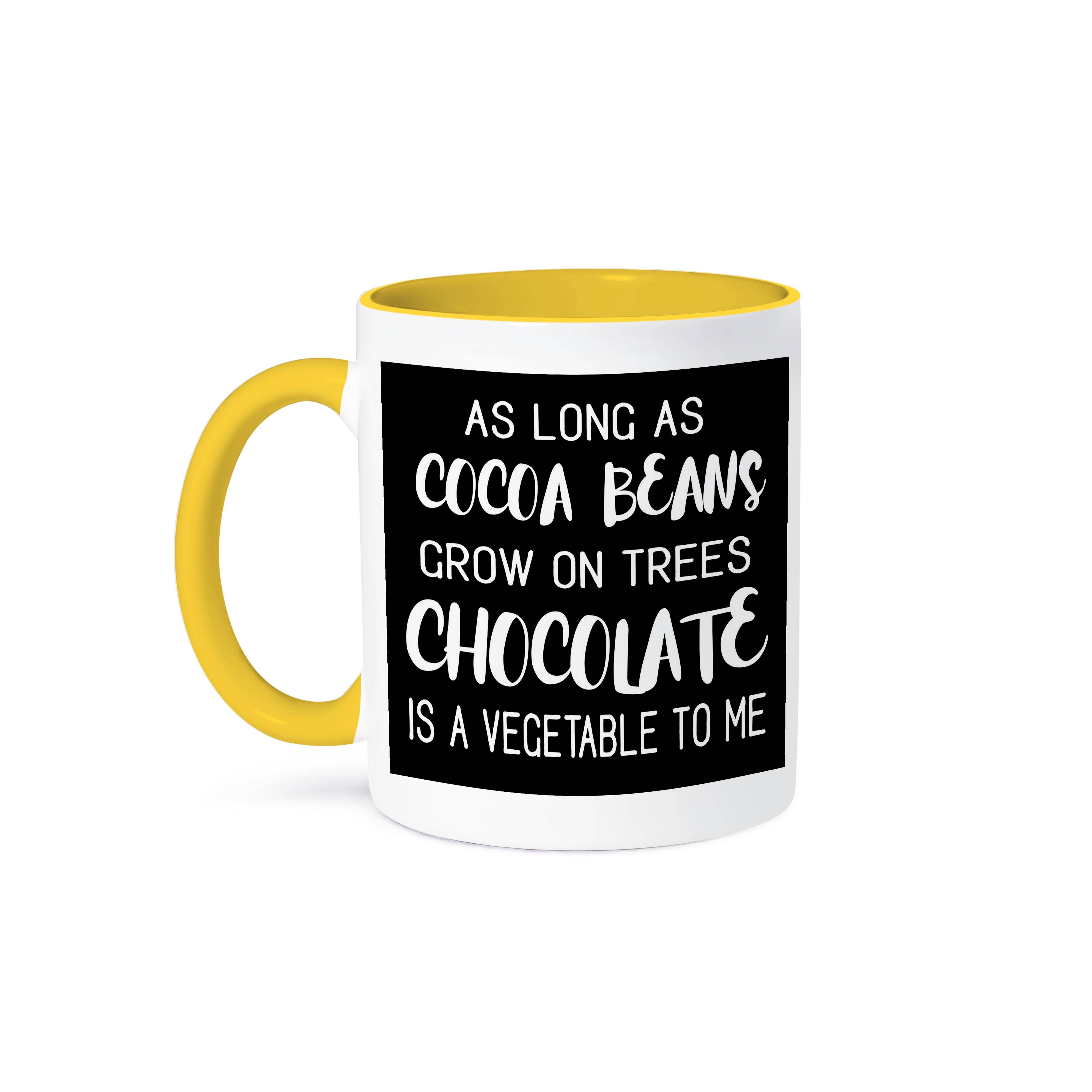 3dRose - Wholesale Coffee Mug - 3dRose, As Long As Cocoa Beans Grow On Trees Chocolate Is A Vegetable To Me, Mug0