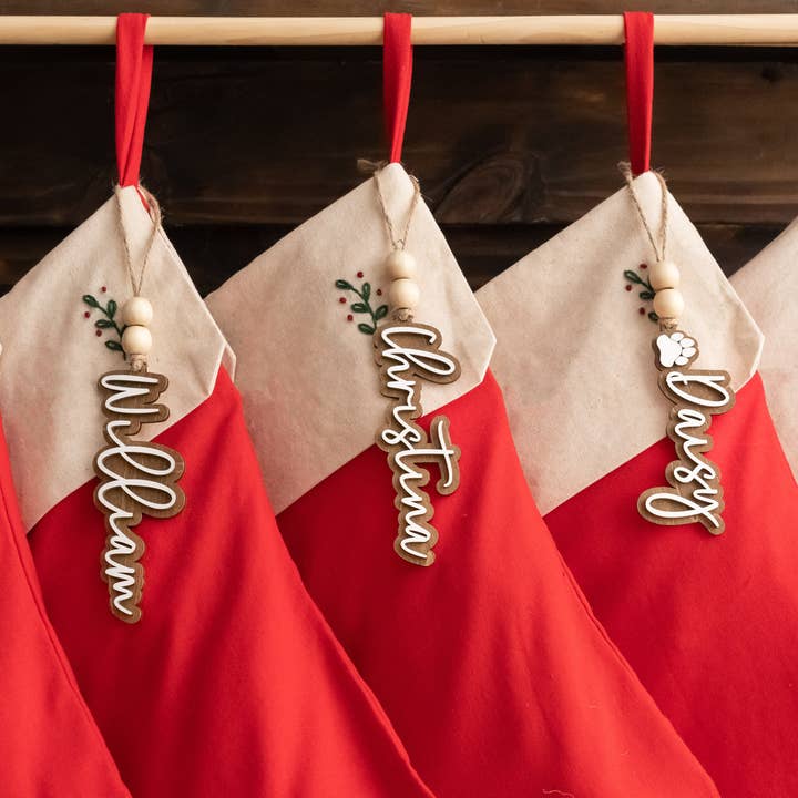 BearCrafts - Wholesale Ornament - Christmas Name Tag R526