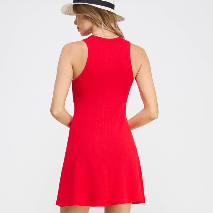 FREEZIA - Vente Robe – femme - MINI-ROBE EN TRICOT CÔTELÉ SANS MANCHES-F74276-D38