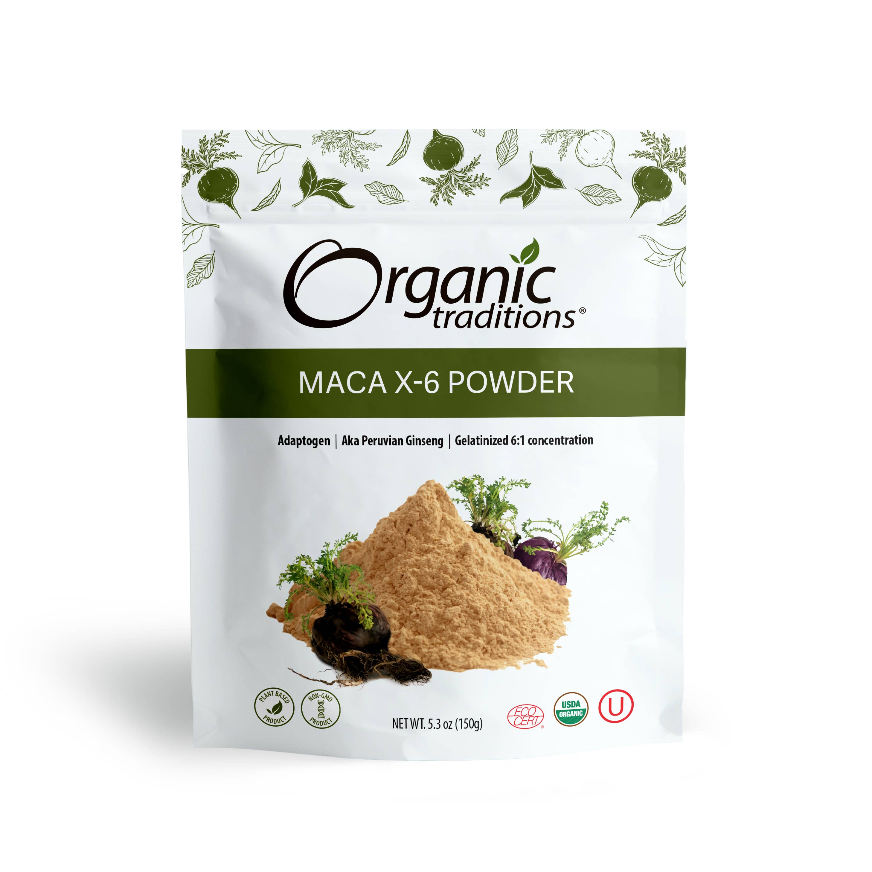 Organic Traditions - Vente Poudres protéinées/superaliments - Poudre Maca X-6 Noir et Rouge-Pourpre