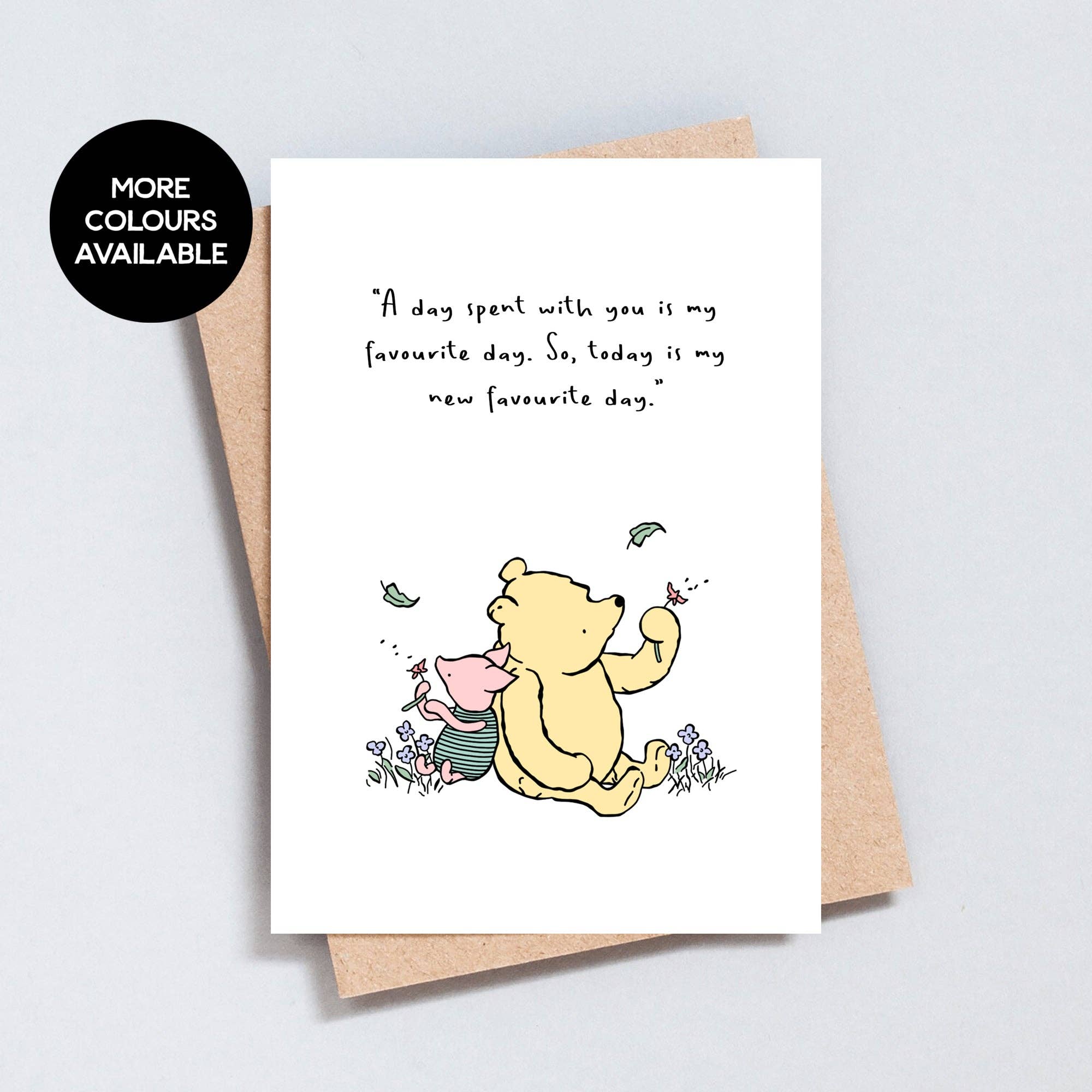 The Type Club – wholesale Love card – Bear Illustration Quote Card2