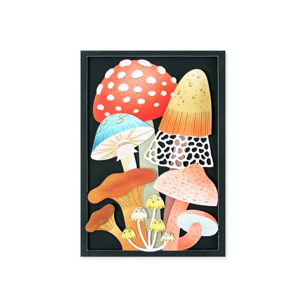 Mushrooms Die-Cut Card for wholesale by UWP Luxe