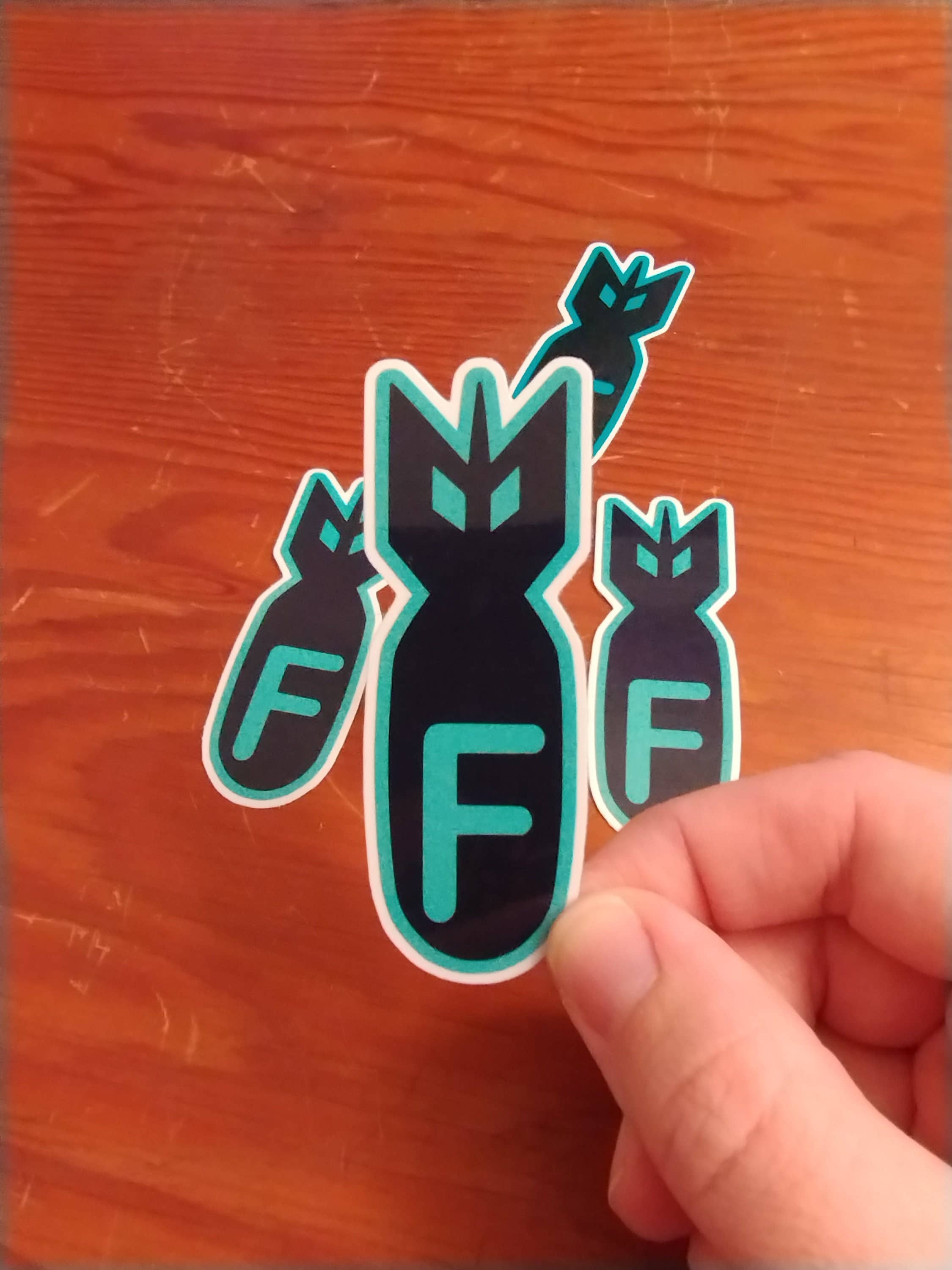 The Crafty Bookworm3 - Wholesale Sticker - F Bomb Waterproof Vinyl Sticker for Laptops & Bottles1