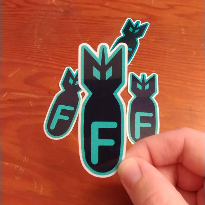 The Crafty Bookworm3 - Wholesale Sticker - F Bomb Waterproof Vinyl Sticker for Laptops & Bottles1