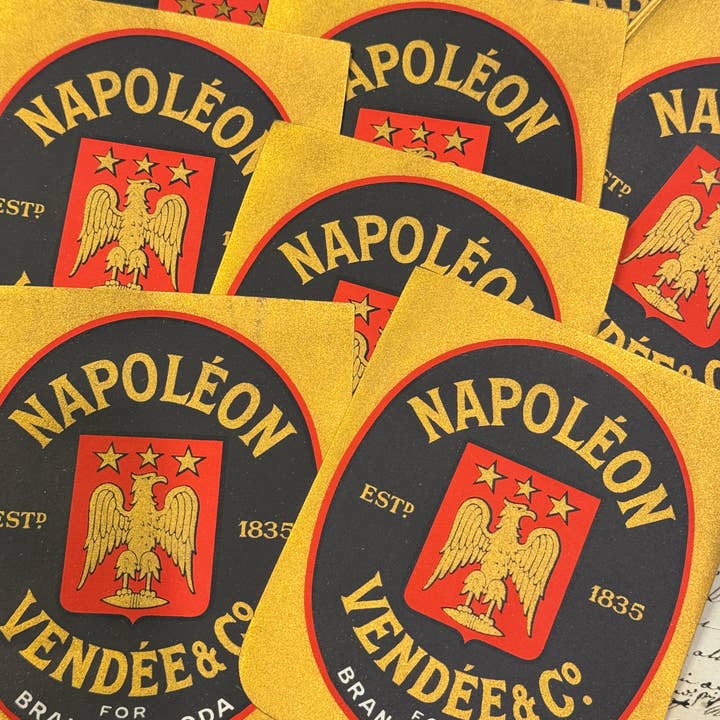 Monahan Papers - Wholesale Scrapbook - RARE Vintage French NAPOLEON Brandy Labels in bundles of 5