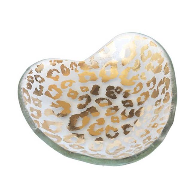 Cuenco de corazón guepardo de 5" para venta al por mayor de Annieglass