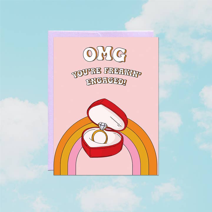 Party Mountain Paper co. – wholesale Förlovningskort – Freakin' Enagaged | Förlovningskort1