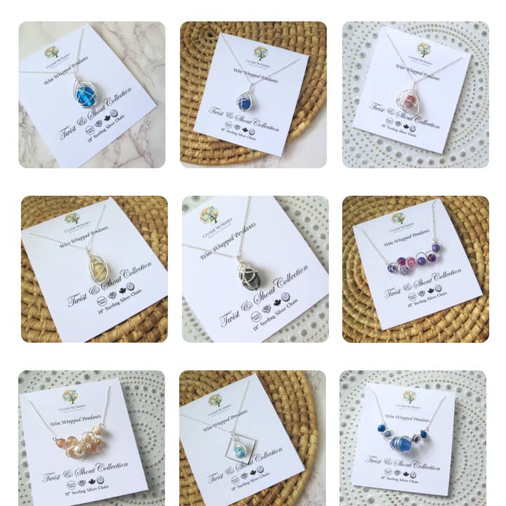BESTSELLER - 6x Wire Wrapped Necklace Collection for wholesale by Crystal McMaster Jewellery Designer