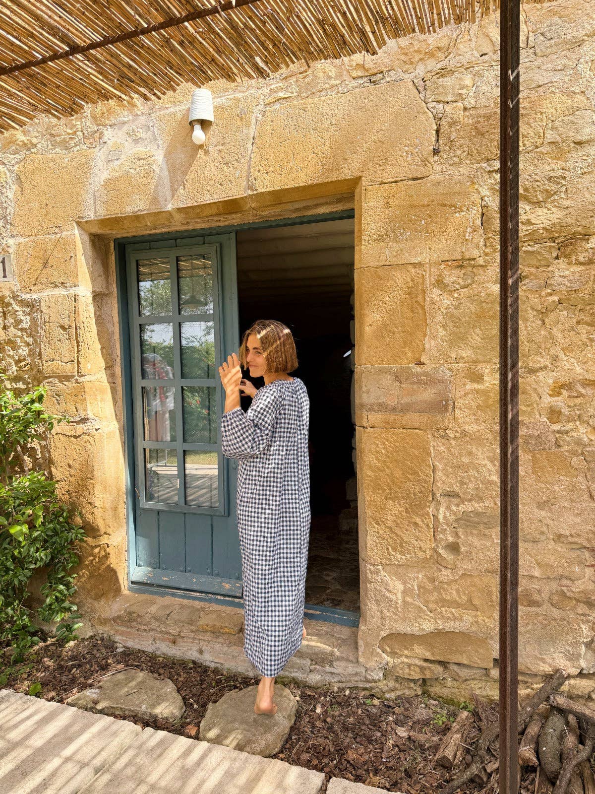 MindTraveler - Wholesale Dress - Women's - Matilde Navy Gingham Dress2