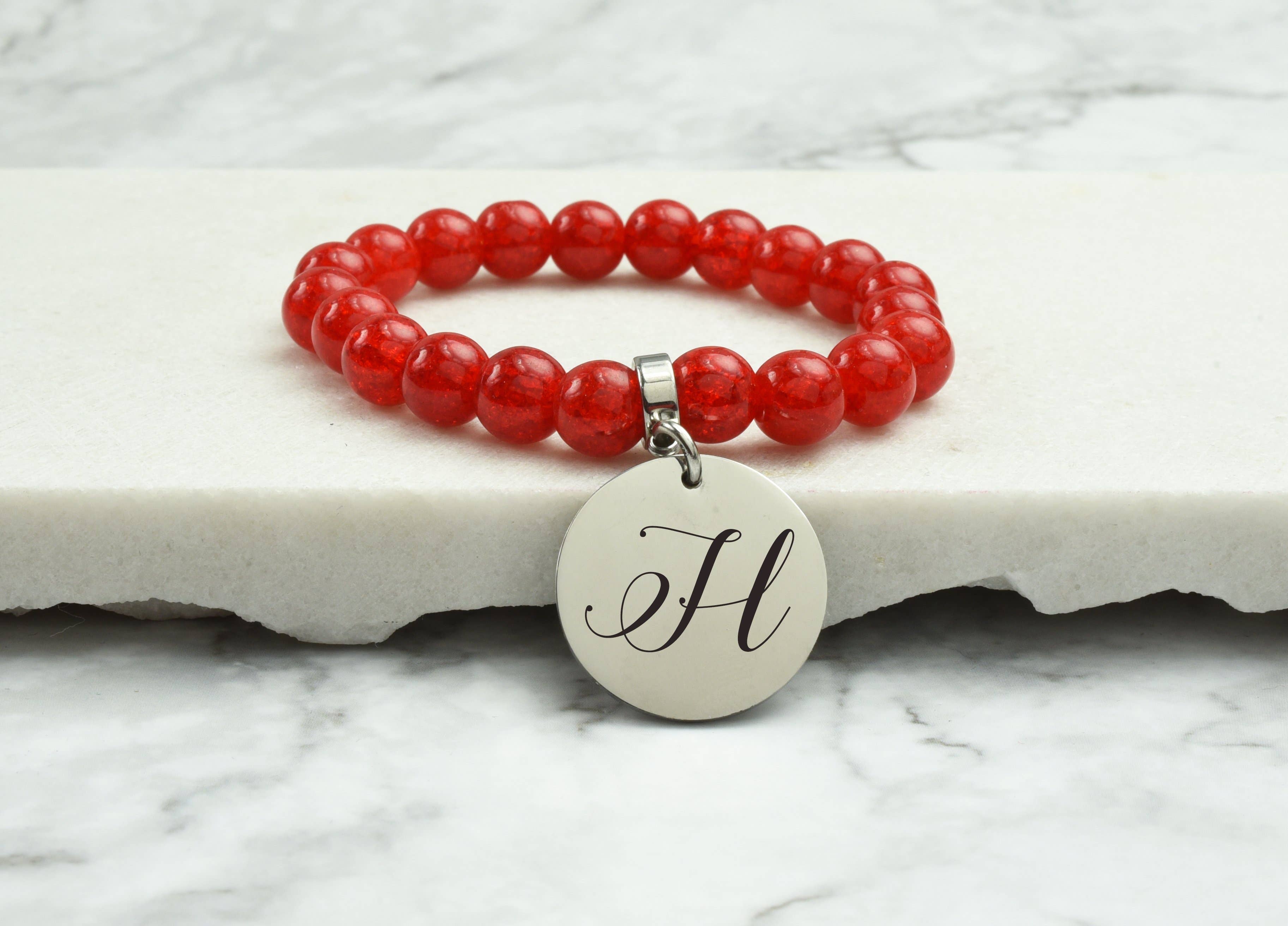 Pink Box - Wholesale Armband met kralen - Mama, Big Sis, Lil Sis Crystal Initial armband door roze doos33