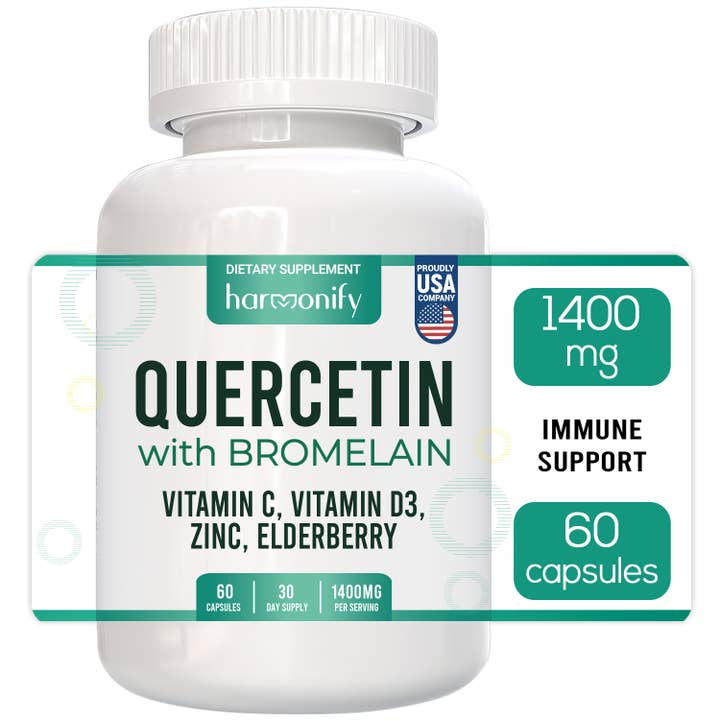 HARMONIFY - Wholesale Oral Supplement/Vitamin - HARMONIFY Quercetin with Bromelain Supplements Zinc Elderber