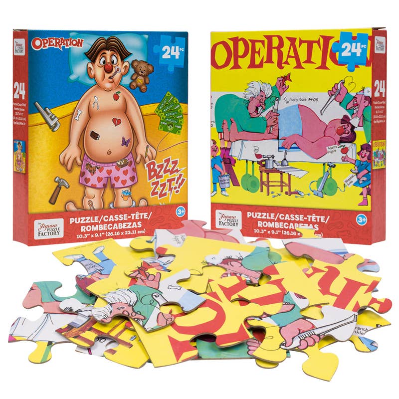 Deluxe Import Trading - Wholesale Puzzle - Kids - Operation Puzzle - 24 Pieces - 2 Assorted Versions0