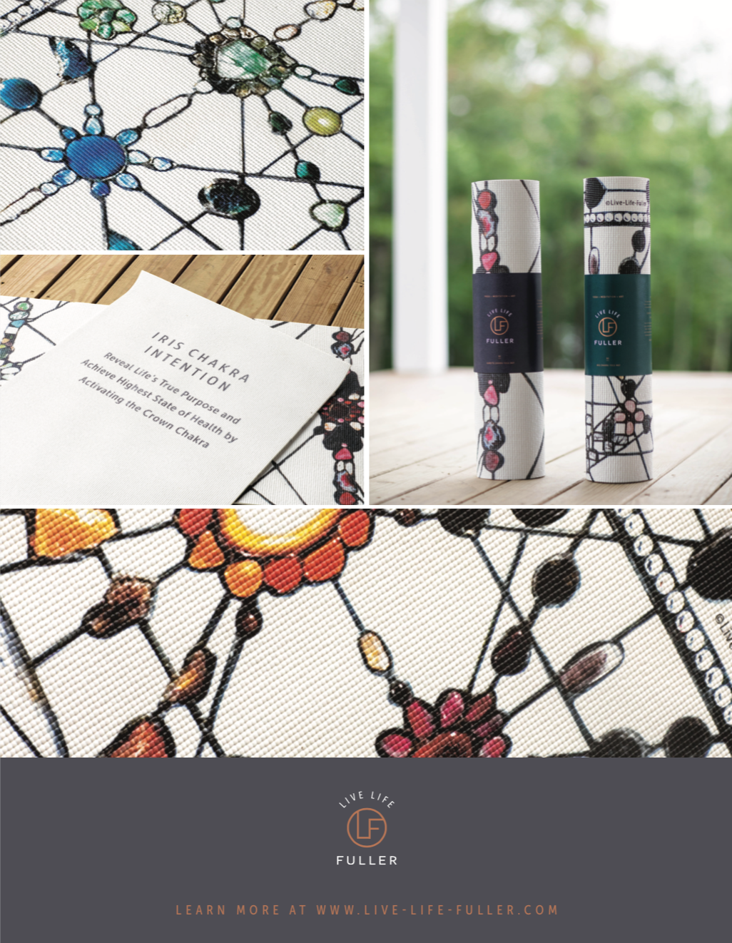 Live Life Fuller - Wholesale Yoga Mat - Kunzite Chakra Yoga Mat10