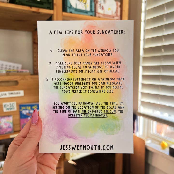 Jess Weymouth - Wholesale Suncatcher - Variegated Monstera Suncatcher Window Decal4