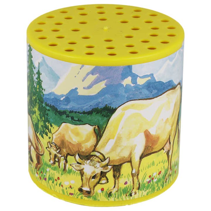 Tribal Trade GmbH - Wholesale Decorative Figurine - Animal sounds noise can cow alpine cow moo can yellow2