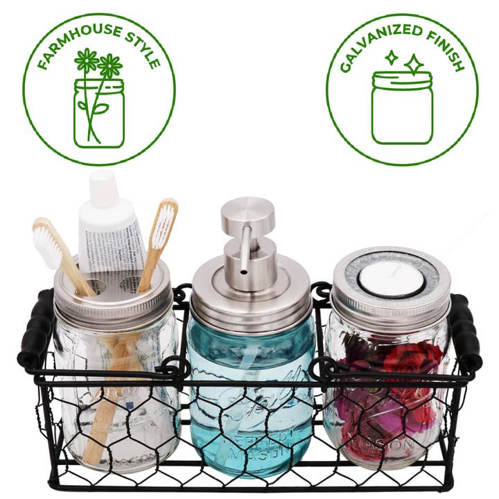 Mason Jar Lifestyle - Wholesale Candle Holder - Tea Light Holder Metal Lid Insert for Mason Jars 6 Pack