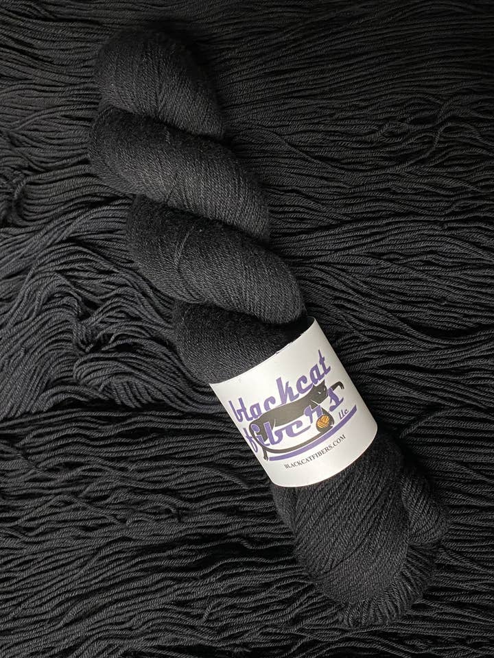 Basic Black Nomad Sock for wholesale by Black Cat Fibers