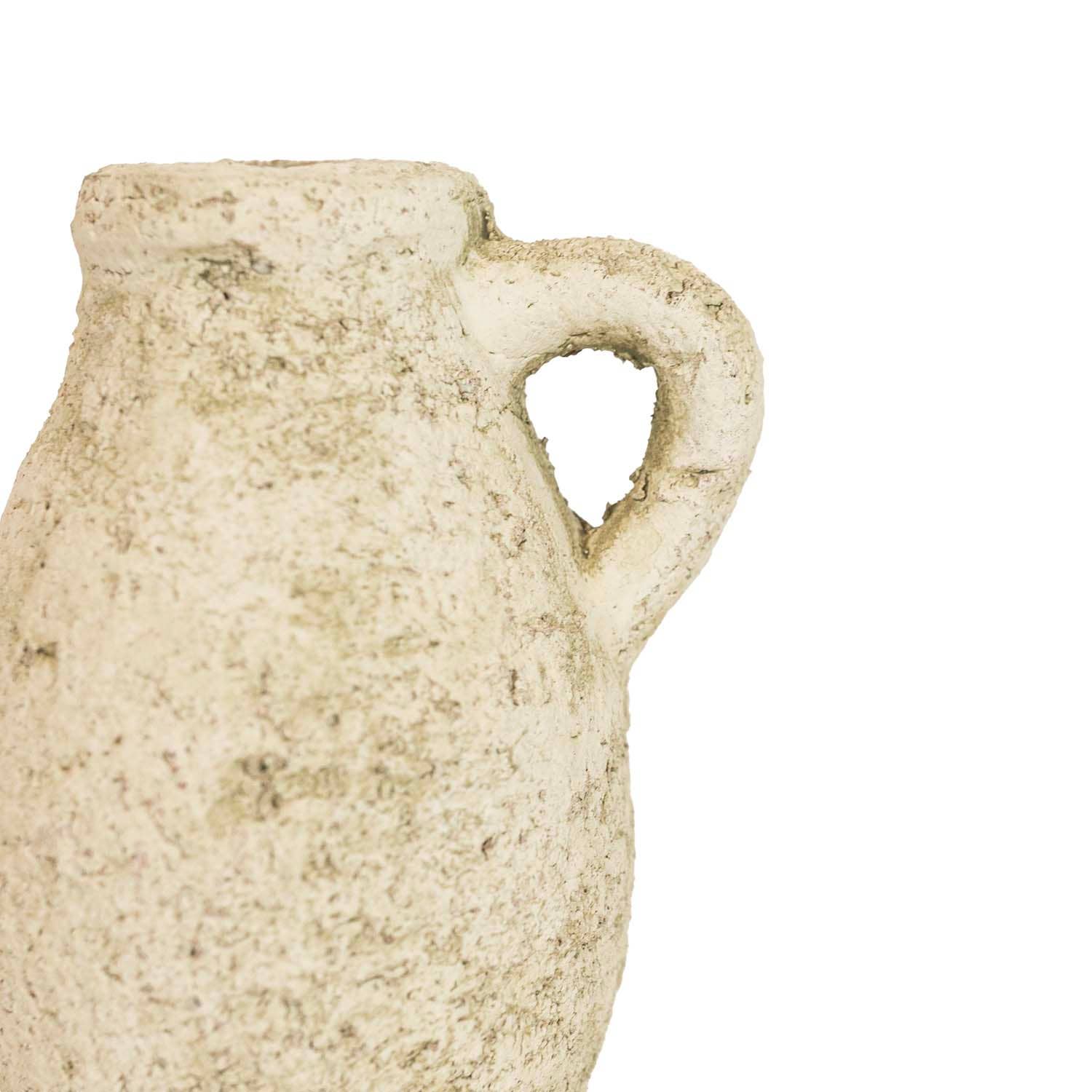 Foreside Home & Garden - Wholesale Vase - Charlotte Pitcher Bud Vase Antique White Terracotta3