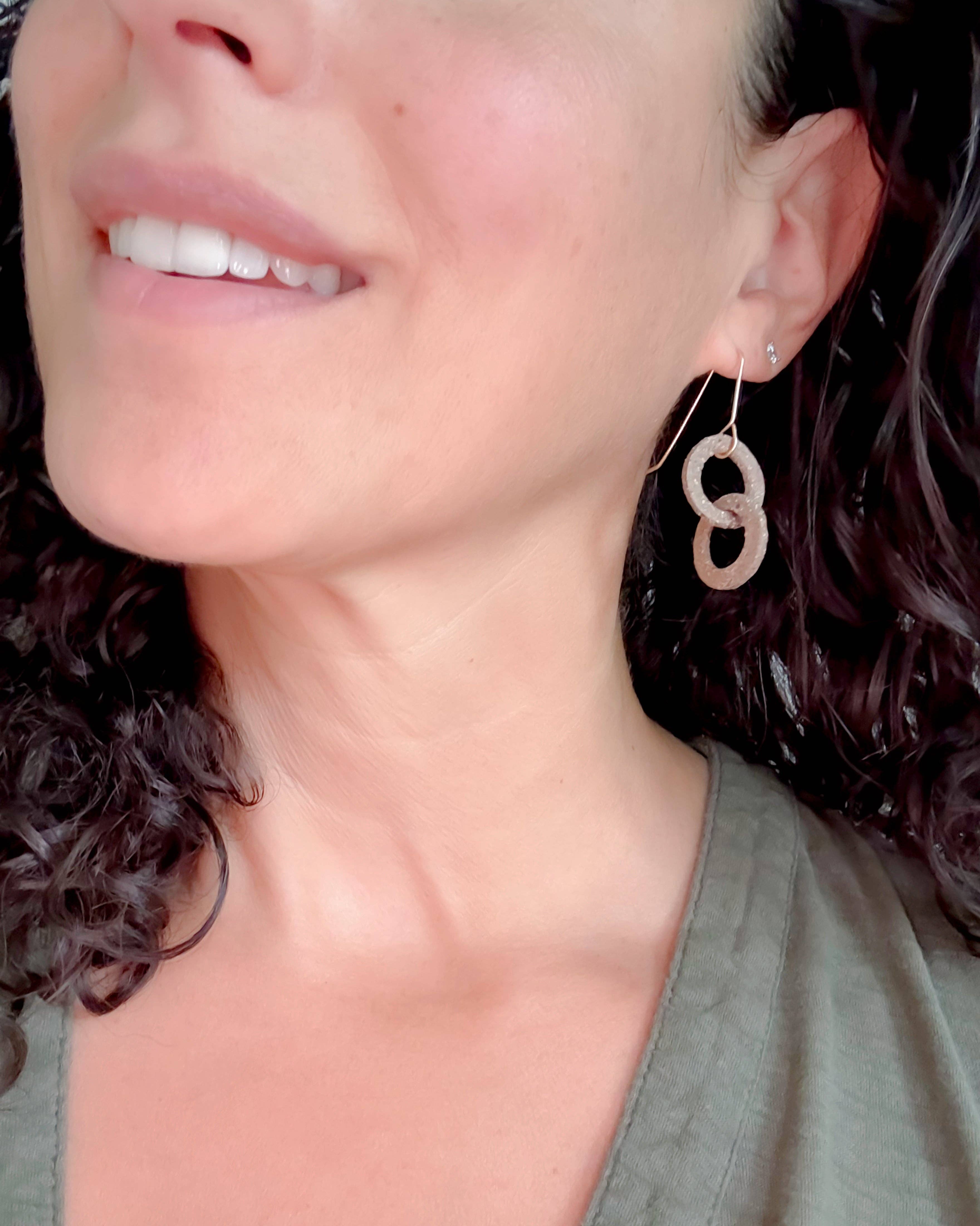 matte porcelain - Wholesale Dangle Earrings - the MINI LINK drop | porcelain + stoneware3