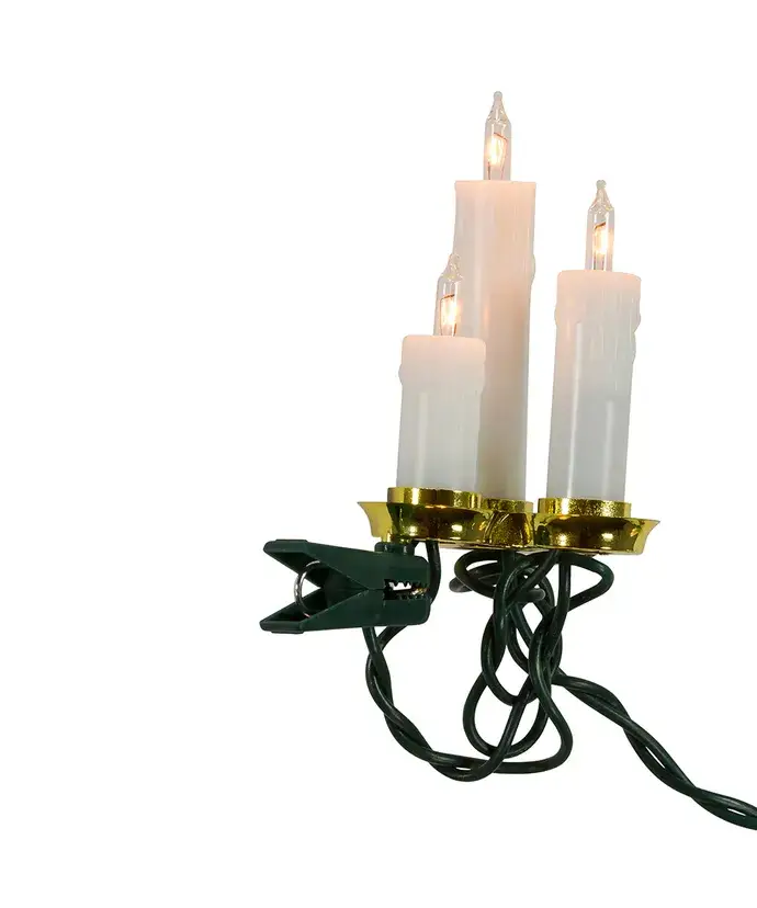 Kurt S. Adler, Inc. - Wholesale Flameless Candle - 15/L TRIPLE CANDLE LIGHT SET6