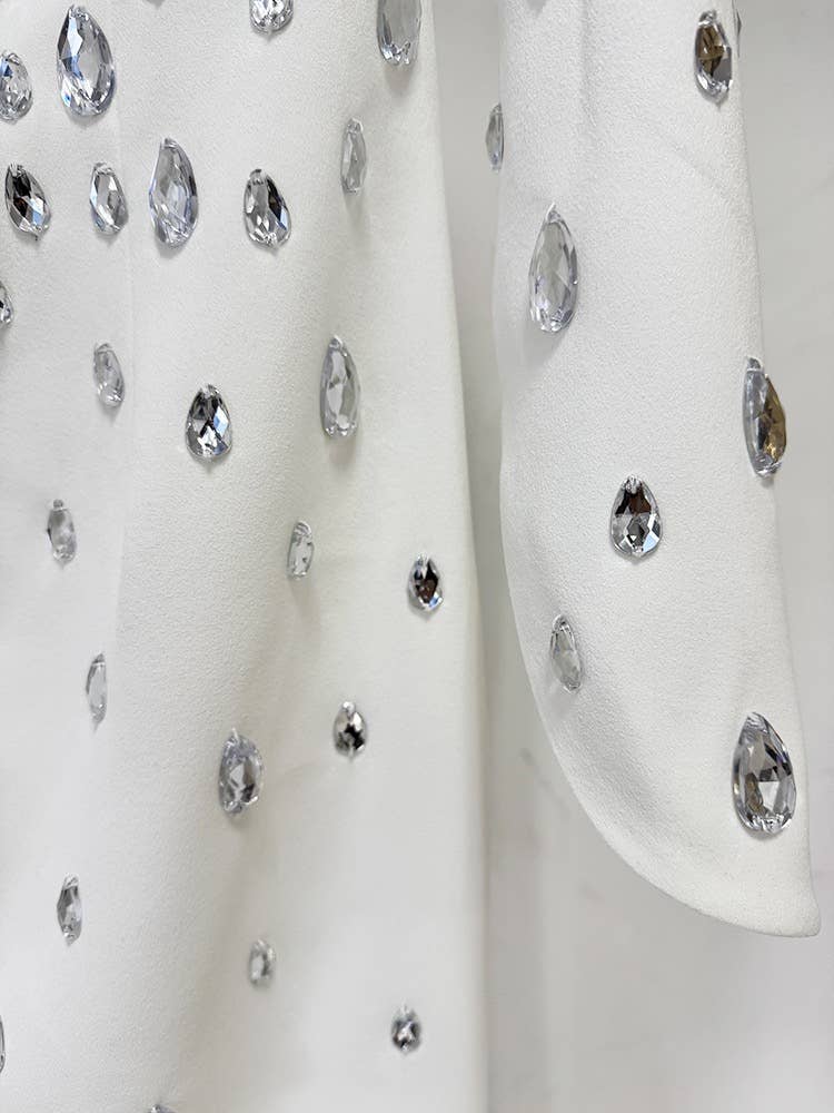 White DR514Y Hand-Beaded Teardrop Diamond  Long Dress for wholesale on Faire6