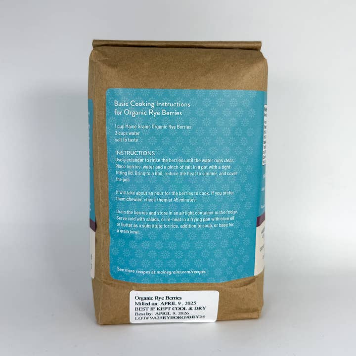Maine Grains - Wholesale Whole Grains - Organic Rye Berries / 6x2.4#