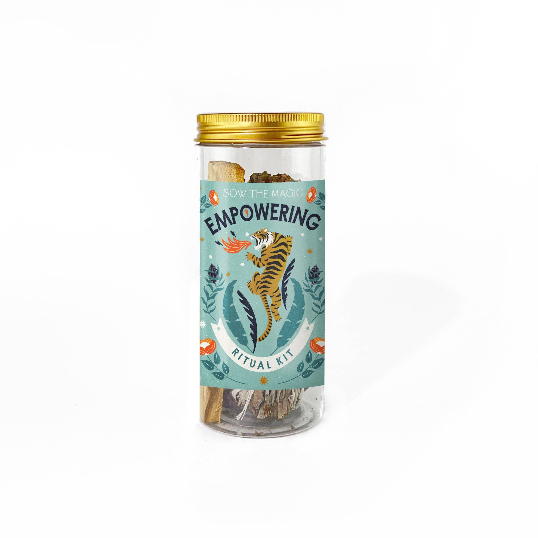 Sow the Magic - Wholesale Meditation Supplies - Empowering Ritual Kit with Obsidian, Palo Santo + Sage